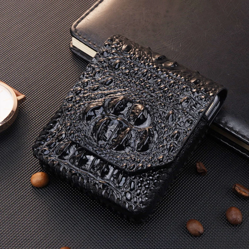 For SAMSUNG Galaxy Z Flip 5G Case Genuine Leather Pouch